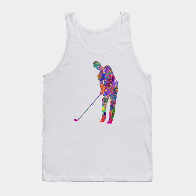 Golf player man Tank Top by Yahya Art